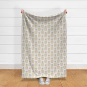 ikat pineapples in neutral colors on light gray | medium