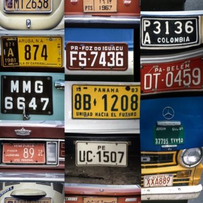 Vintage License Plates Patchwork