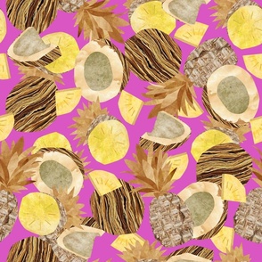 Pina Colada Collage // Pink