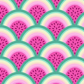 tropical watermelon rainbow art deco by Pippa Shaw