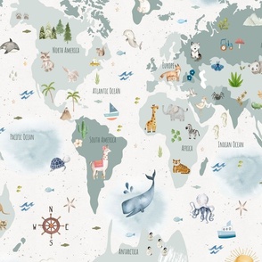 world map panel