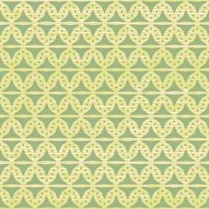 Tropicana passementerie / Lime + green / Large scale