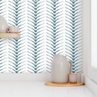 owl herringbone blue