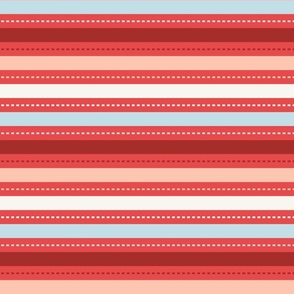 Love Lines: Red Multi Valentine's Day Stripes Pattern