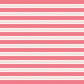 Love Lines: Pink And Cream Valentine's Day Stripes Pattern