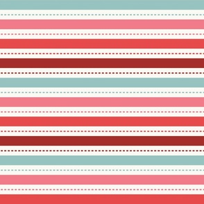 Love Lines: Multi Pink Blue Red Valentine's Day Stripes Pattern