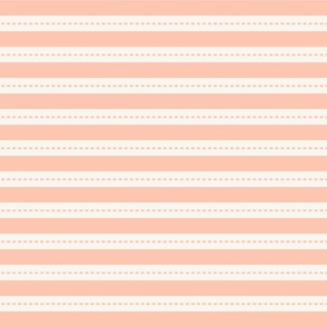 Love Lines: Peach And Cream Valentine's Day Stripes Pattern