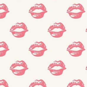 Sealed with a Kiss: Pink And Cream Valentine Lipstick Lip Pattern