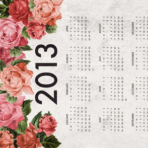 Modern Roses 2013 Tea Towel Calendar