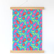 Tropical Fruits With Lotsa Dots in Pop Art Brights - SMALL Scale - UnBlink Studio by Jackie Tahara