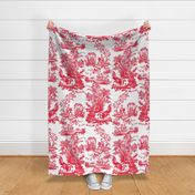 Chinoiserie Toile ~ Red on White  