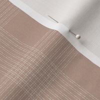 Crossover Plaid Dark small: Blush Beige & Cream Linear Plaid 