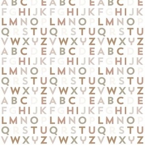 micro alphabet: slipper, summer sage, suede, cotton, morganite, moon shadow
