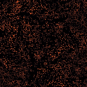 organic dots poppy on black