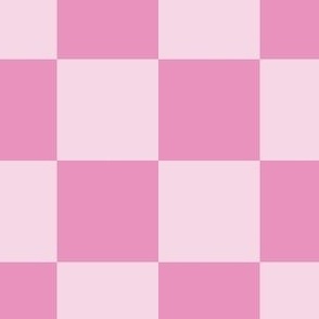 medium checker in bring pink and orange for girls summer swimwear and coastal accessories