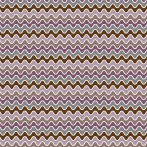 Plum Groovy Wavy Zig Zags: Extra Small (Coffee Collection)