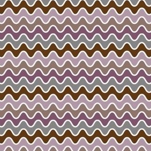 Plum Groovy Wavy Zig Zags: Small (Coffee Collection)