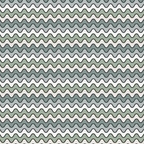 Sage Groovy Wavy Zig Zags: Extra Small (Coffee Collection)