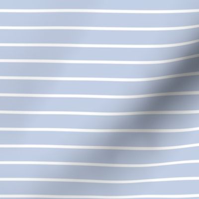 Small blue and white coastal stripe, horizontal  white stripe on light blue for beach and swimwear 