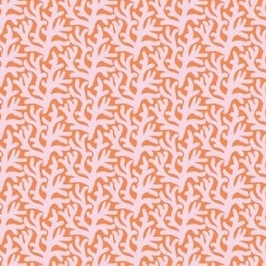 Tiny  coral in bright pink and orange, summer coastal for girls apparel and beach accessories