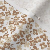 small hydrangea in neutral cream and brown, gender neutral coastal floral for girls dresses