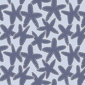 small gender neutral starfish in pastel and dark blue, trans seasonal coastal for boys and girls