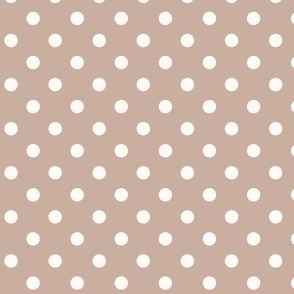 Dark Dotty: Blush Beige Polka Dot