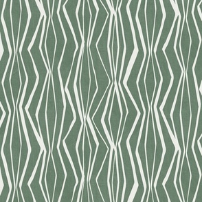 Zig Zag - Textured - Green (Medium Scale)
