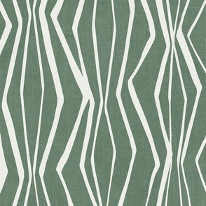 Zig Zag - Textured - Green (Large Scale)