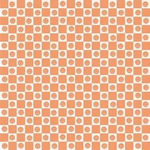 grid with smiles orange 8x8