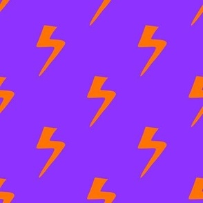 Lightning Bolts in Bright Orange and Purple