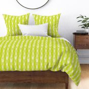 medium tropical pineapple stripes toile de jouy- neon lime green