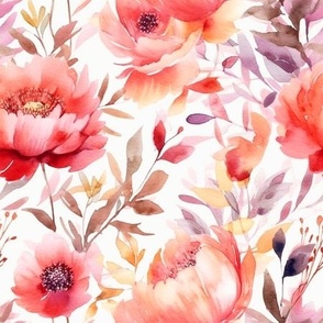 WATERCOLOR LOVELY FLOWERS 7 FLWRHT