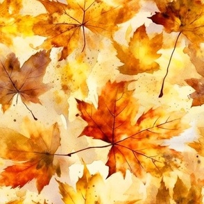 WATERCOLOR AUTUMN FOLIAGES 7 FLWRHT