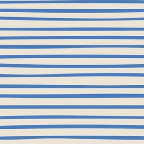 stripes - hand drawn stripes, cobalt 