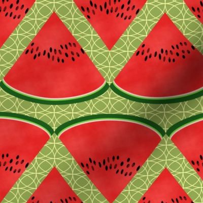 watermelon slice stripe green