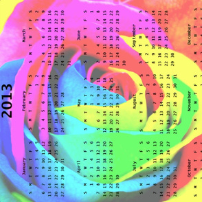 2013 Calendar - Rose Rainbow