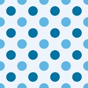 Polka Dots Pantone Blue on off-white - medium size