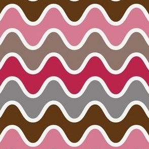 Viva Magenta Groovy Wavy Zig Zags: Large (Coffee Collection)