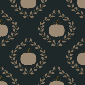 Moody Earthy, Berries & Leaves Autumnal Wallpaper