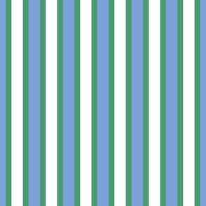 tropical stripes/green and bright blue