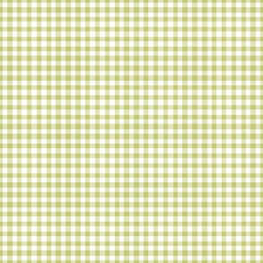 Festive Lime Green Gingham Plaid / Cottagecore / Small