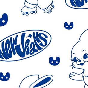Kpop New Jeans Rabbit logo  white background