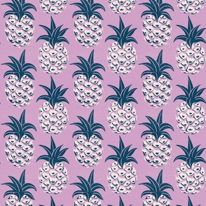 tropical pineapples/lilac/texture/medium