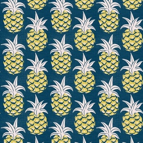 tropical pineapples/bright yellow/texture/medium