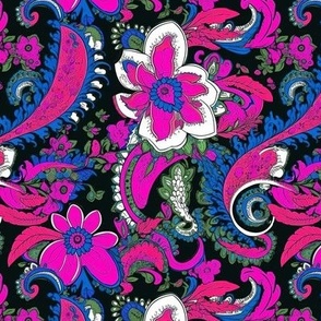 Floral Paisley in Pinks