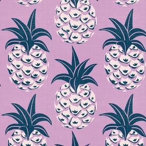 tropical pineapples/lilac/texture/large