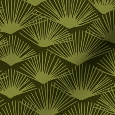 Abstract palm fans moss - M