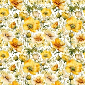 Yellow Watercolor Florals 19