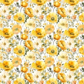 Yellow Watercolor Florals 20